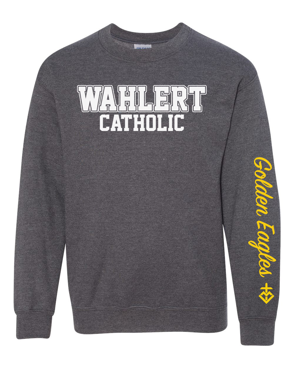 18000B - WAHLERT CATHOLIC BLOCK SPIRIT - Youth Crewneck Sweatshirt