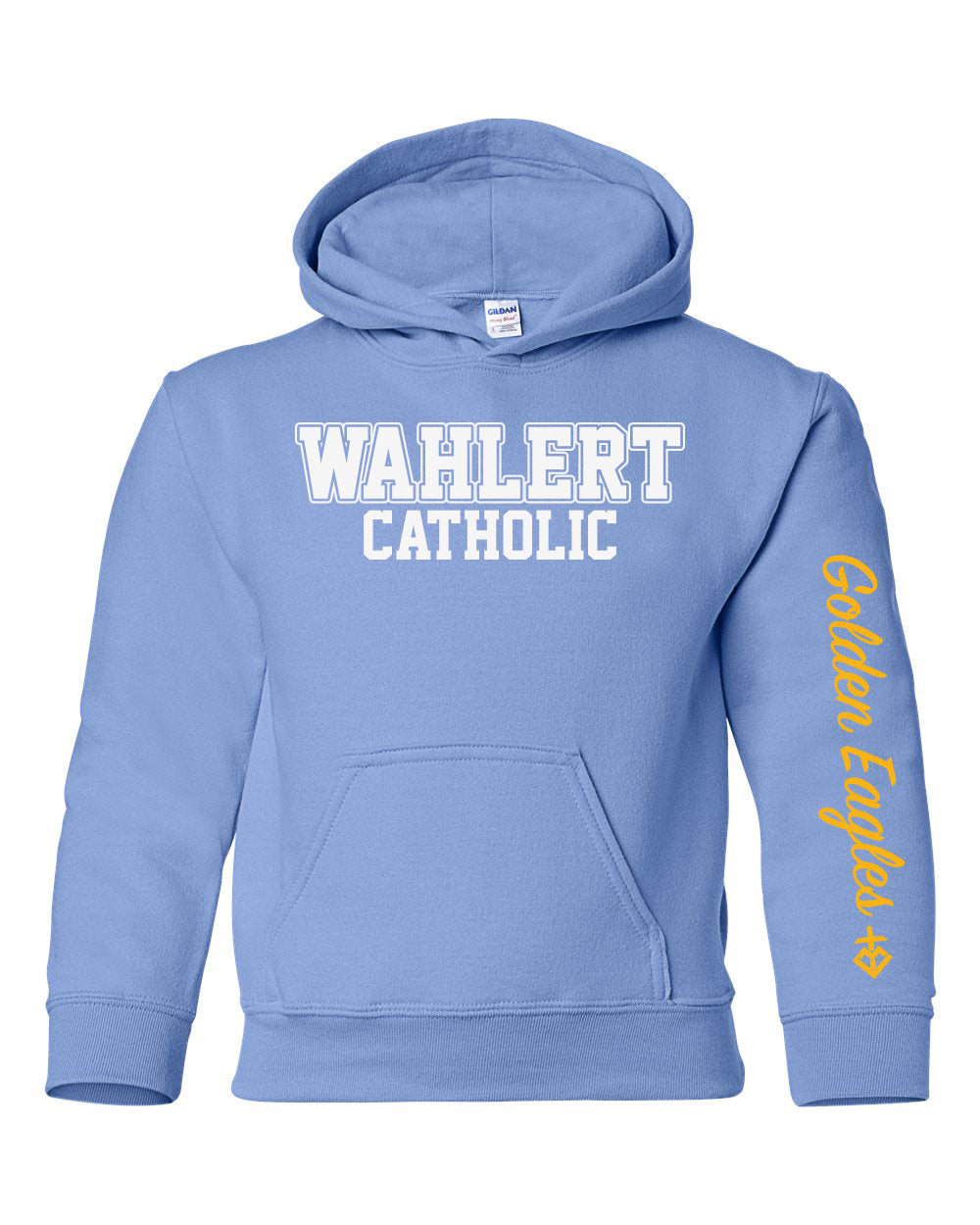 18500B - WAHLERT CATHOLIC BLOCK SPIRIT - Youth Heavy Blend Hooded Sweatshirt