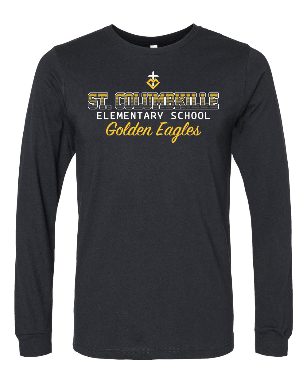 3501CVC - ST. COLUMBKILLE OMBRE SPIRIT - Adult Heather CVC Long Sleeve Tee