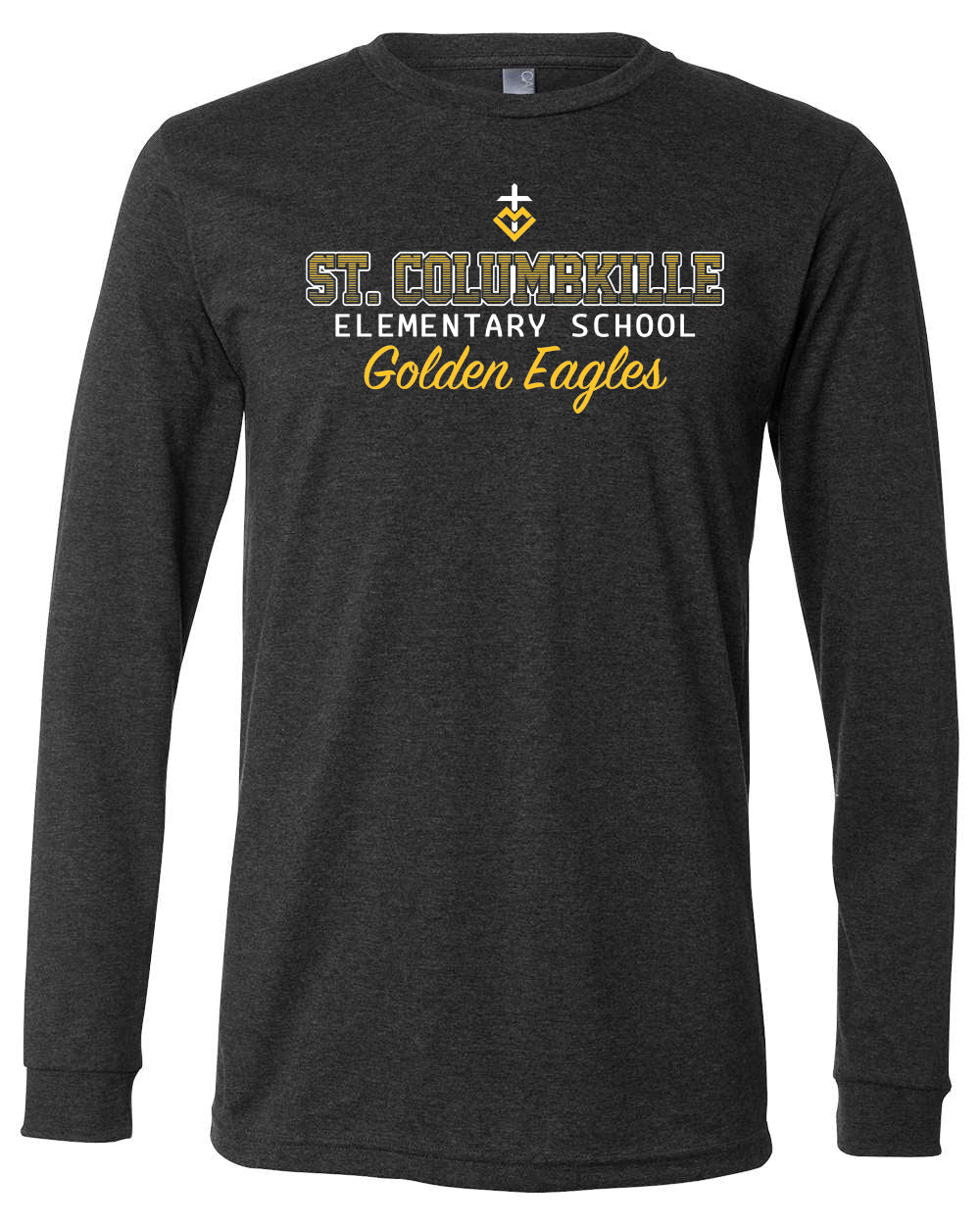 3501CVC - ST. COLUMBKILLE OMBRE SPIRIT - Adult Heather CVC Long Sleeve Tee