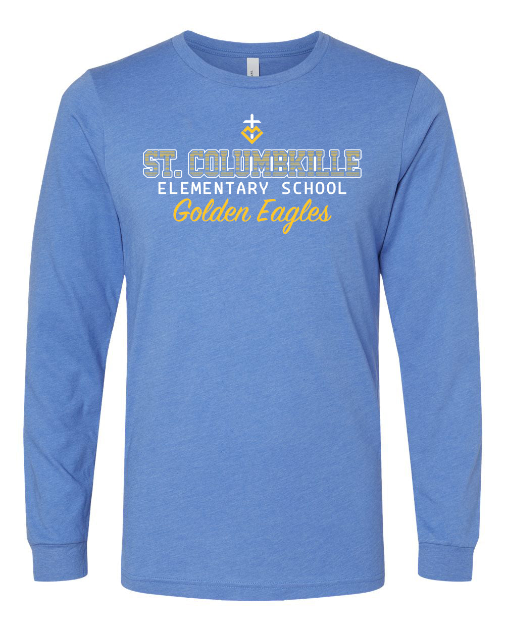 3501CVC - ST. COLUMBKILLE OMBRE SPIRIT - Adult Heather CVC Long Sleeve Tee