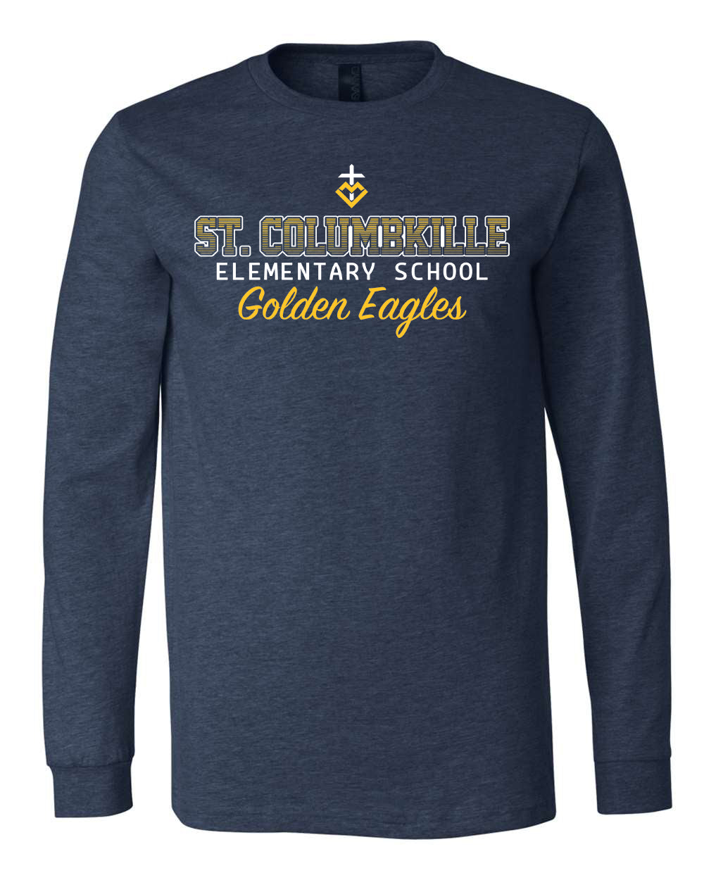 3501CVC - ST. COLUMBKILLE OMBRE SPIRIT - Adult Heather CVC Long Sleeve Tee