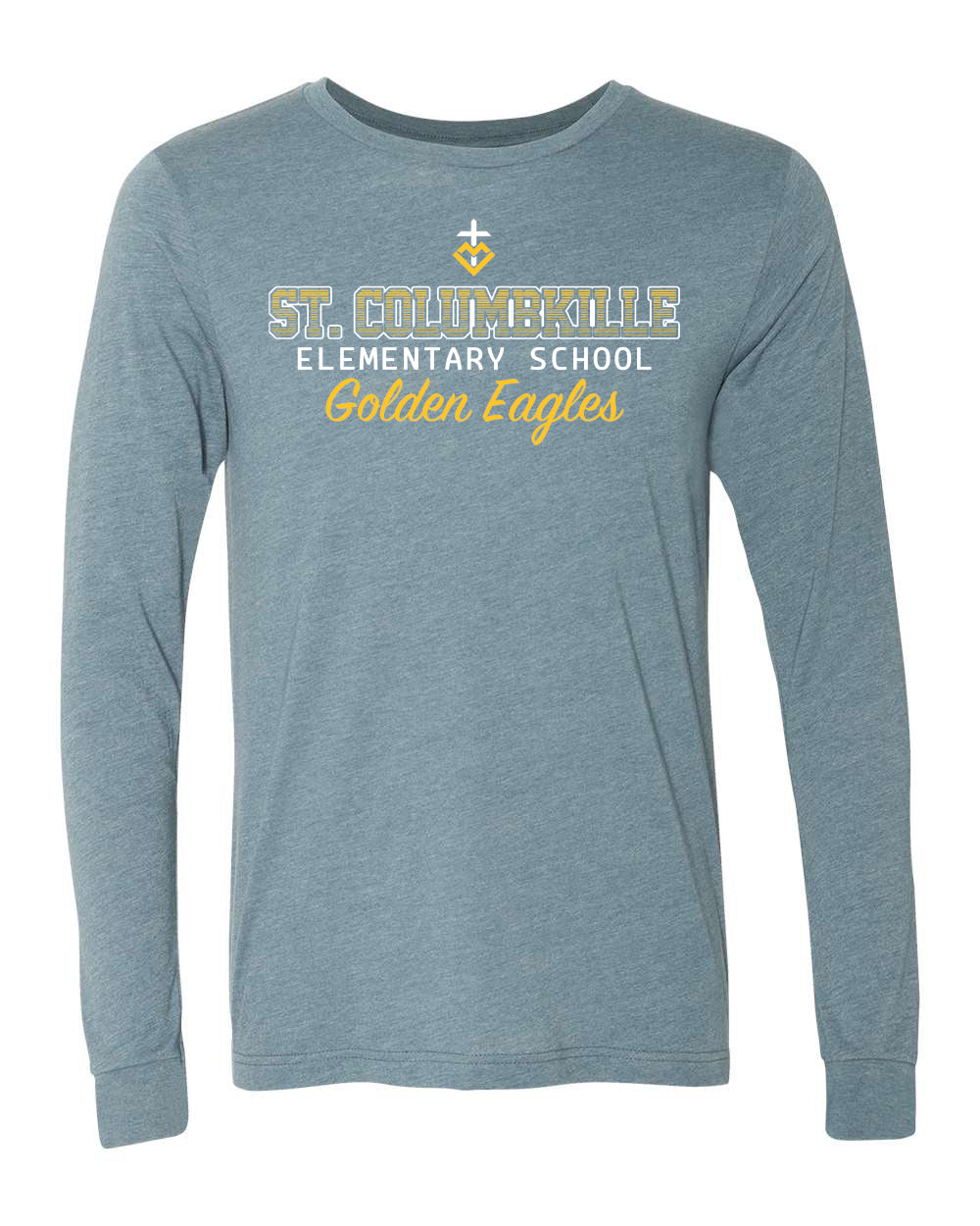 3501CVC - ST. COLUMBKILLE OMBRE SPIRIT - Adult Heather CVC Long Sleeve Tee