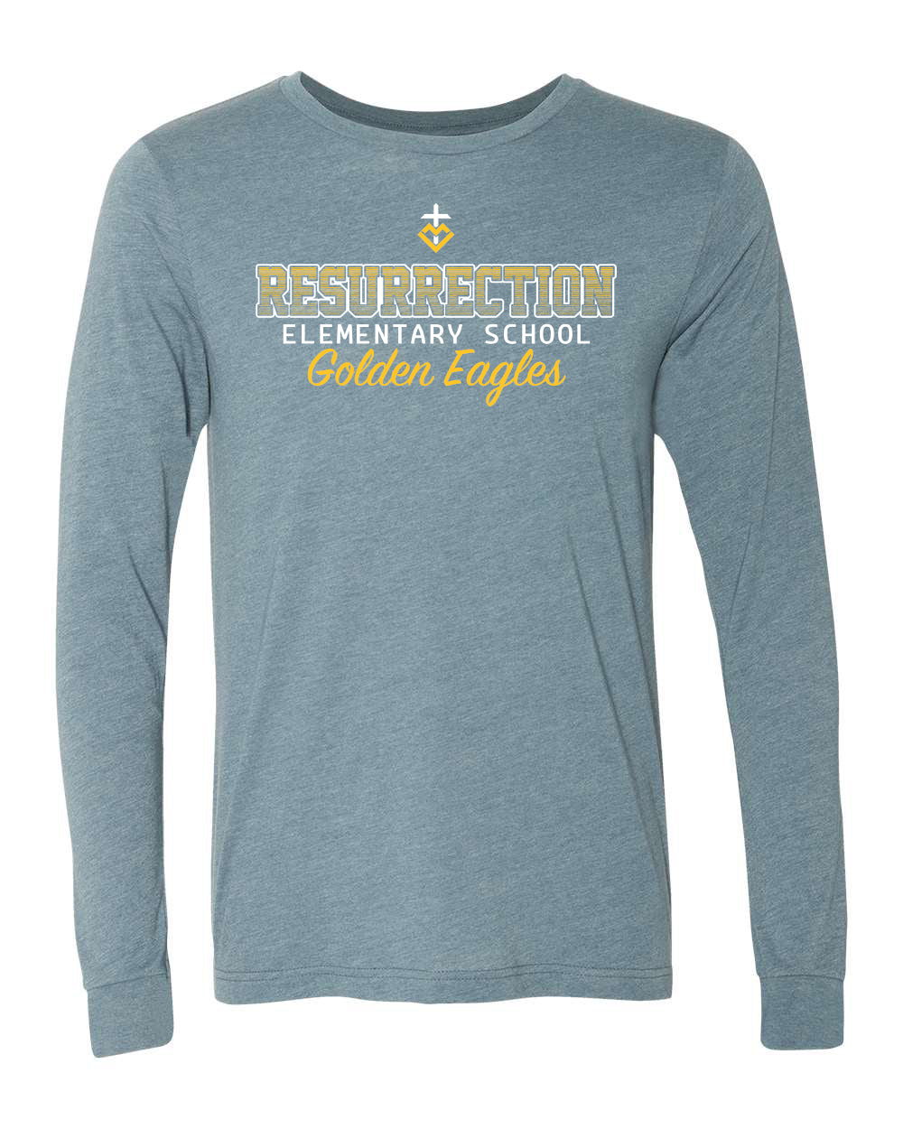 3501CVC - RESURRECTION OMBRE SPIRIT - Adult Heather CVC Long Sleeve Tee