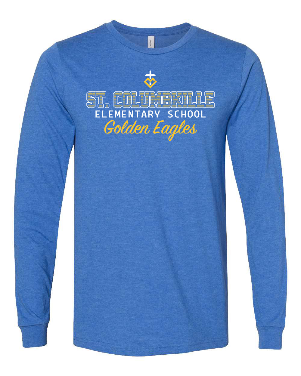 3501CVC - ST. COLUMBKILLE OMBRE SPIRIT - Adult Heather CVC Long Sleeve Tee