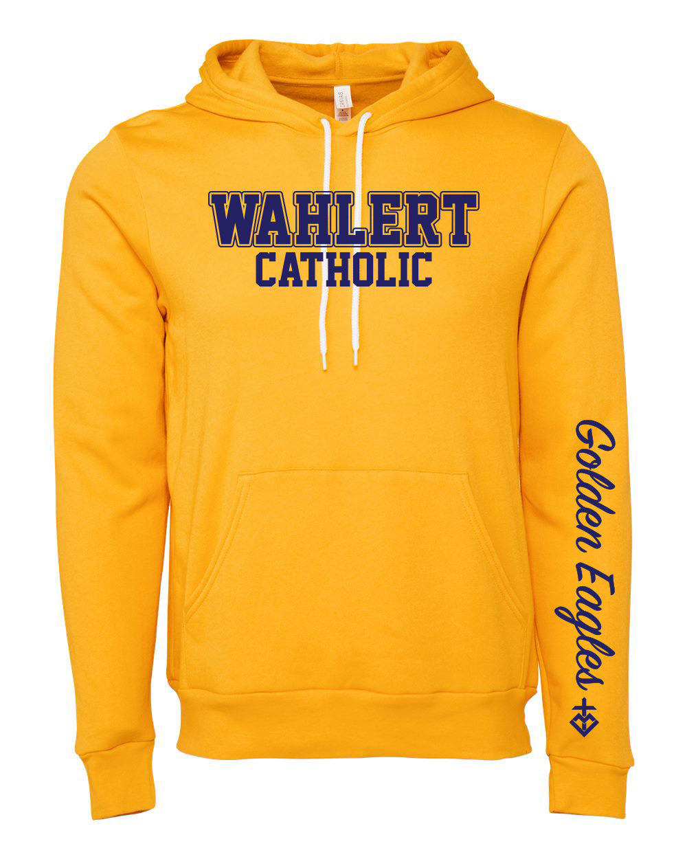 3719 - WAHLERT CATHOLIC BLOCK SPIRIT - Adult BELLA + CANVAS Sponge Fleece Hoodie