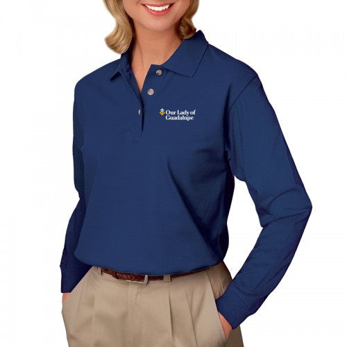 BG6207 - OUR LADY OF GUADALUPE - Women’s Blue Generation Long Sleeve Polo