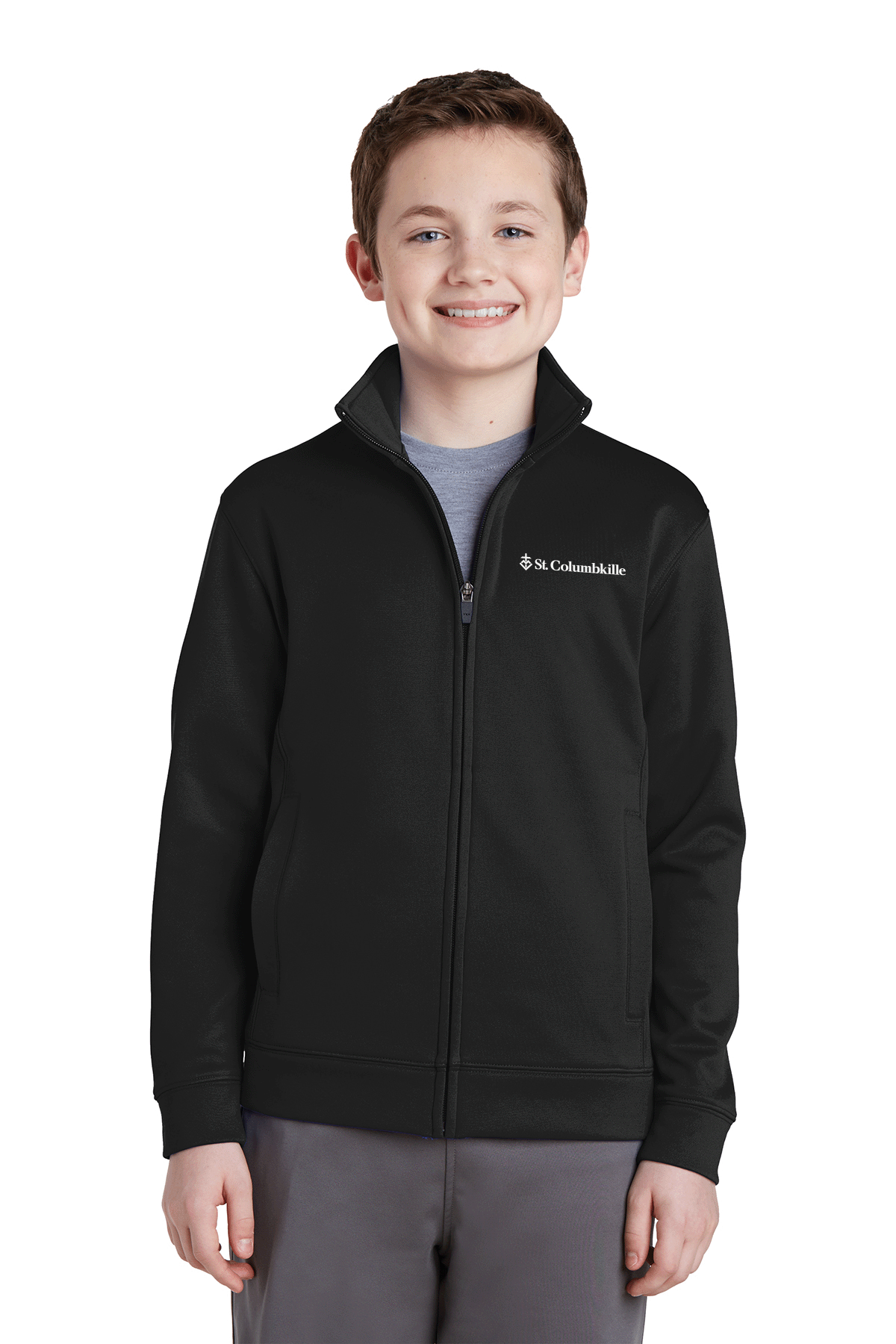 YST241 - ST. COLUMBKILLE - Youth Sport Tek Full Zip Jacket