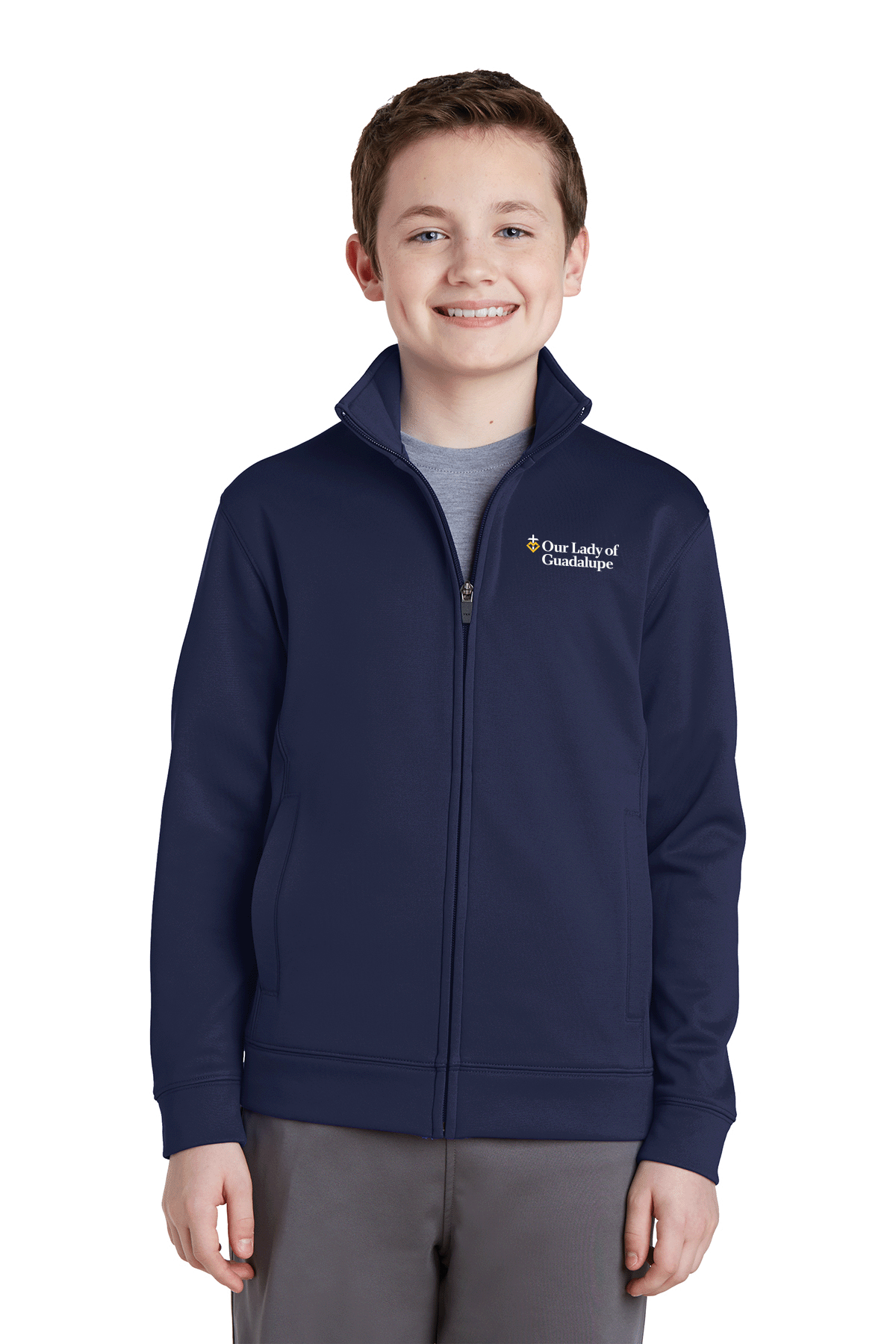 YST241 - OUR LADY OF GUADALUPE - Youth Sport Tek Full Zip Jacket