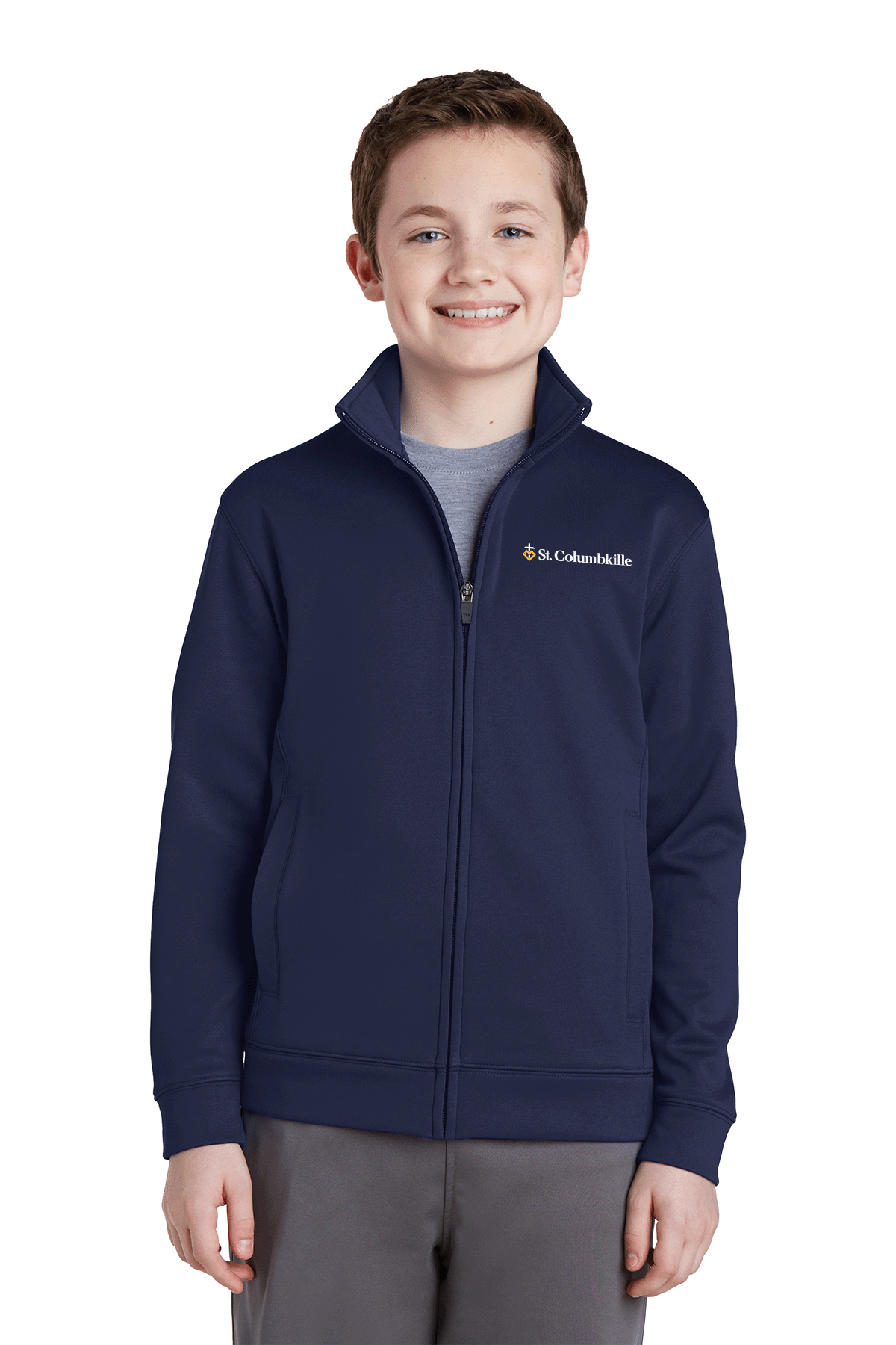 YST241 - ST. COLUMBKILLE - Youth Sport Tek Full Zip Jacket