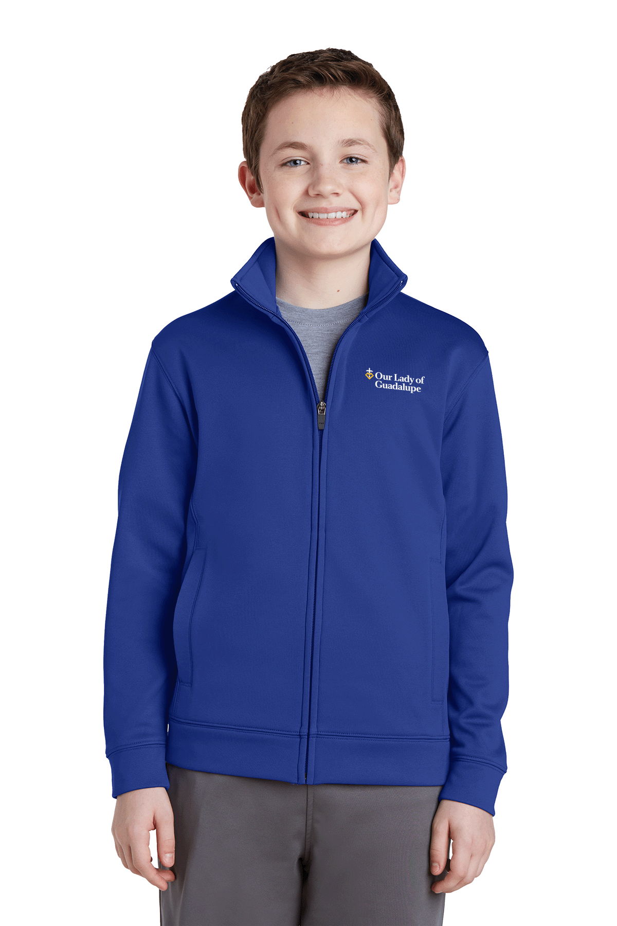 YST241 - OUR LADY OF GUADALUPE - Youth Sport Tek Full Zip Jacket
