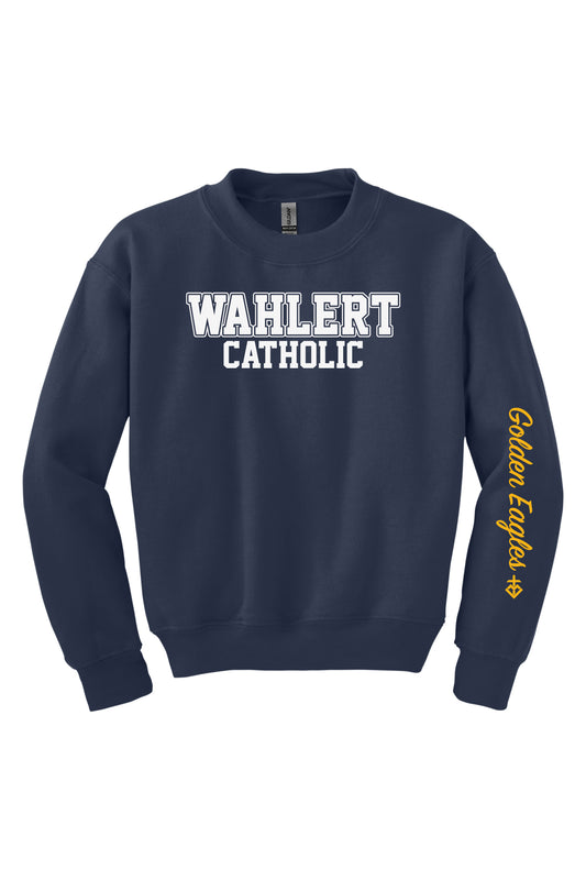 18000B - WAHLERT CATHOLIC BLOCK SPIRIT - Youth Crewneck Sweatshirt