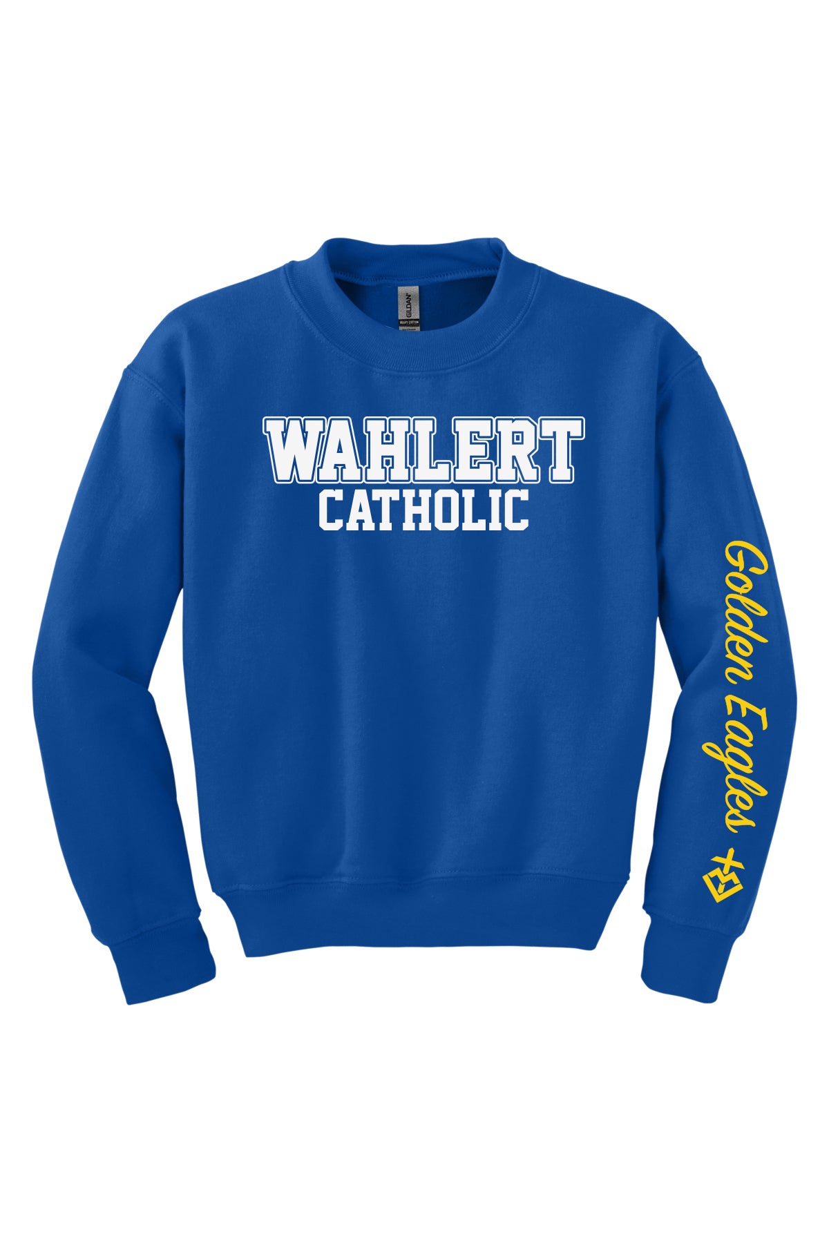 18000B - WAHLERT CATHOLIC BLOCK SPIRIT - Youth Crewneck Sweatshirt