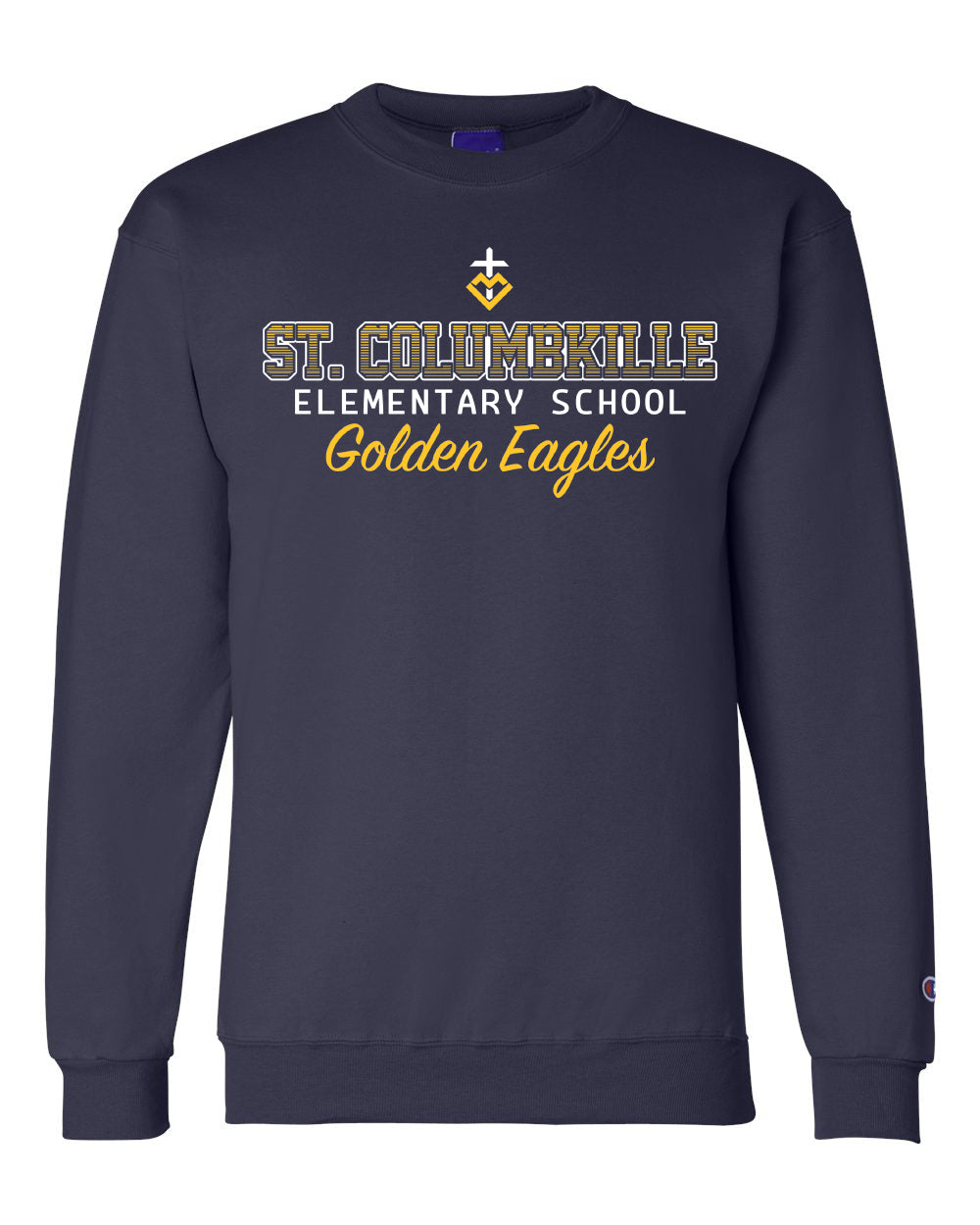 S600 - ST. COLUMBKILLE OMBRE SPIRIT - Adult Champion Powerblend Crewneck Sweatshirt