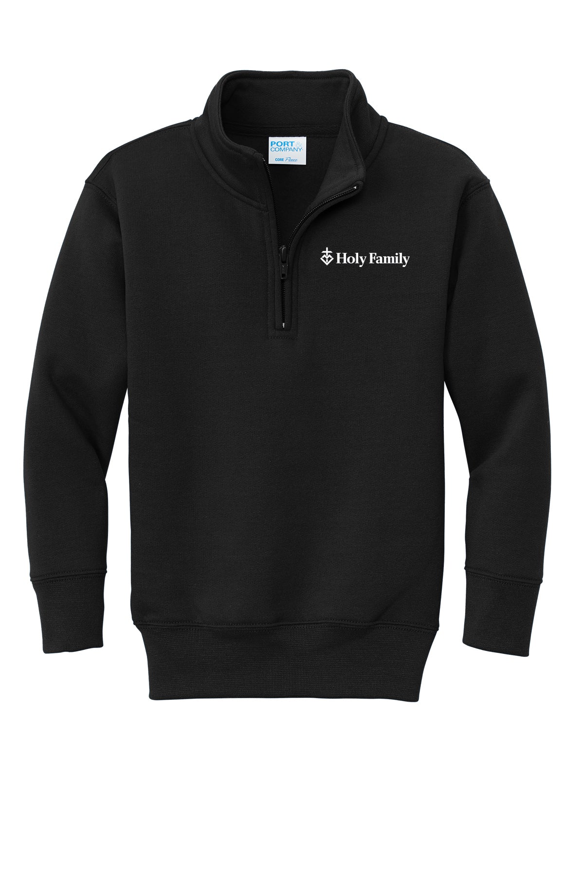 PC78YQ - HOLY FAMILY - Youth Core Fleece 1/4 Zip Pullover Sweatshirt