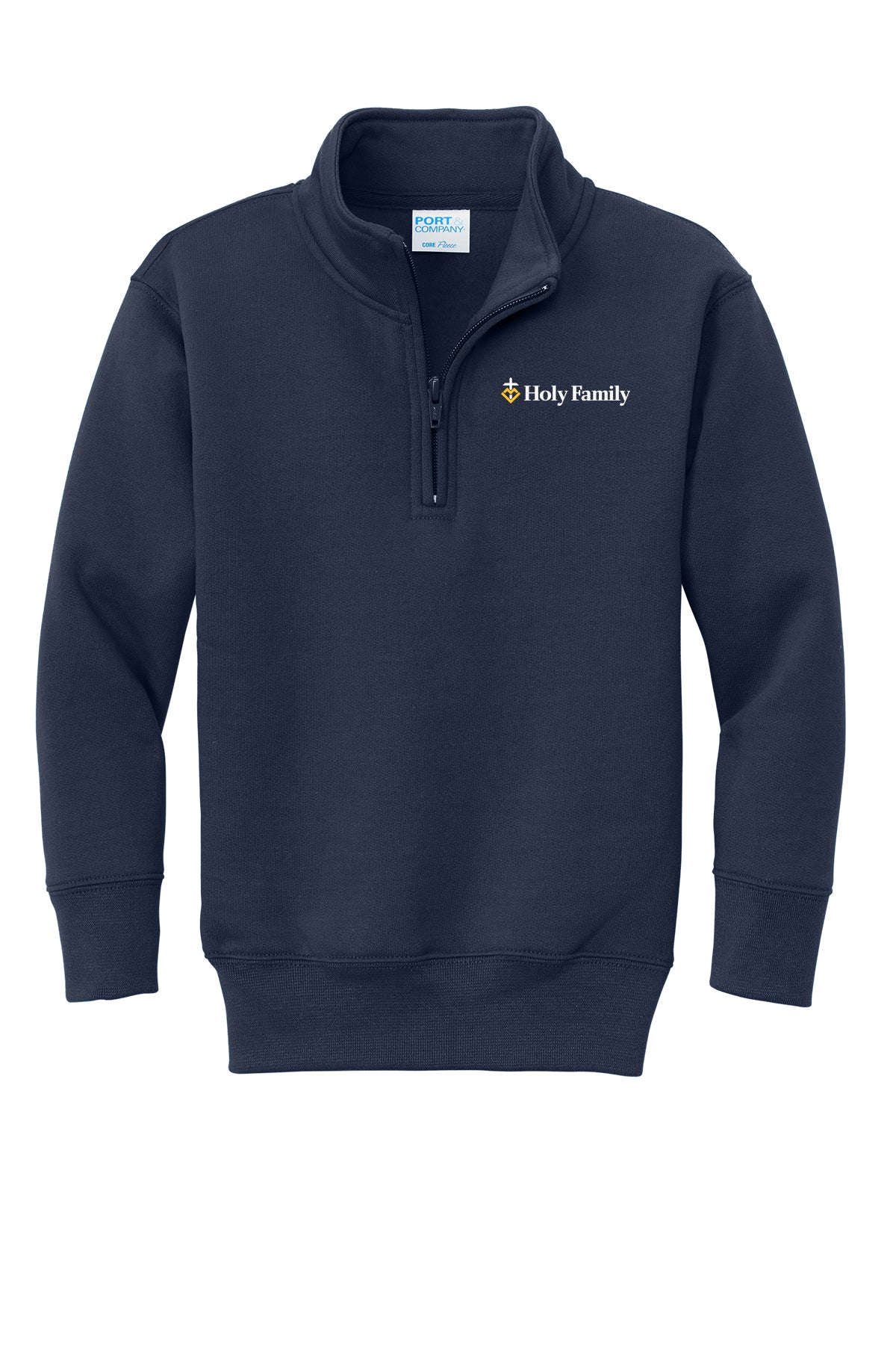 PC78YQ - HOLY FAMILY - Youth Core Fleece 1/4 Zip Pullover Sweatshirt