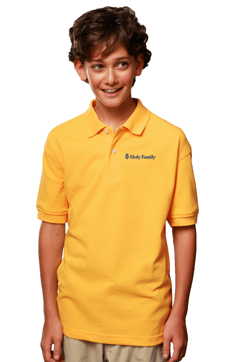 BG5204 - HOLY FAMILY - Youth Blue Generation Short Sleeve Polo