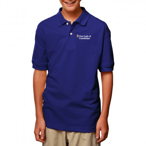 BG5204 - OUR LADY OF GUADALUPE - Youth Blue Generation Short Sleeve Polo