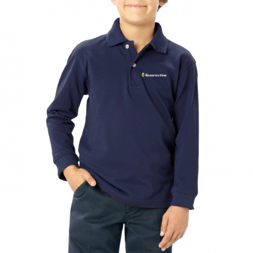 BG5207 - RESURRECTION - Youth Blue Generation Long Sleeve Polo