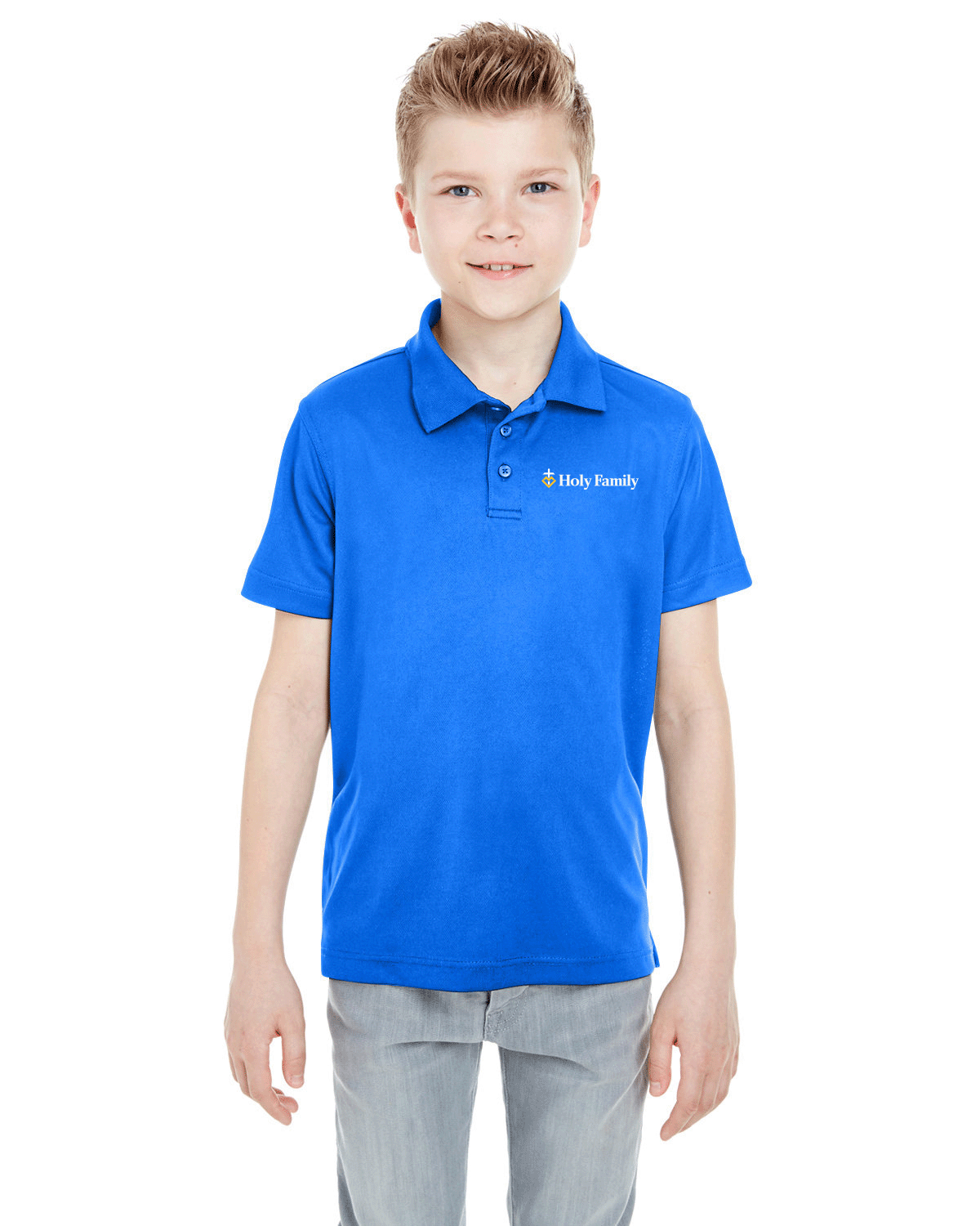 8210Y - HOLY FAMILY - Youth Ultra Club Dri Fit Mesh Polo