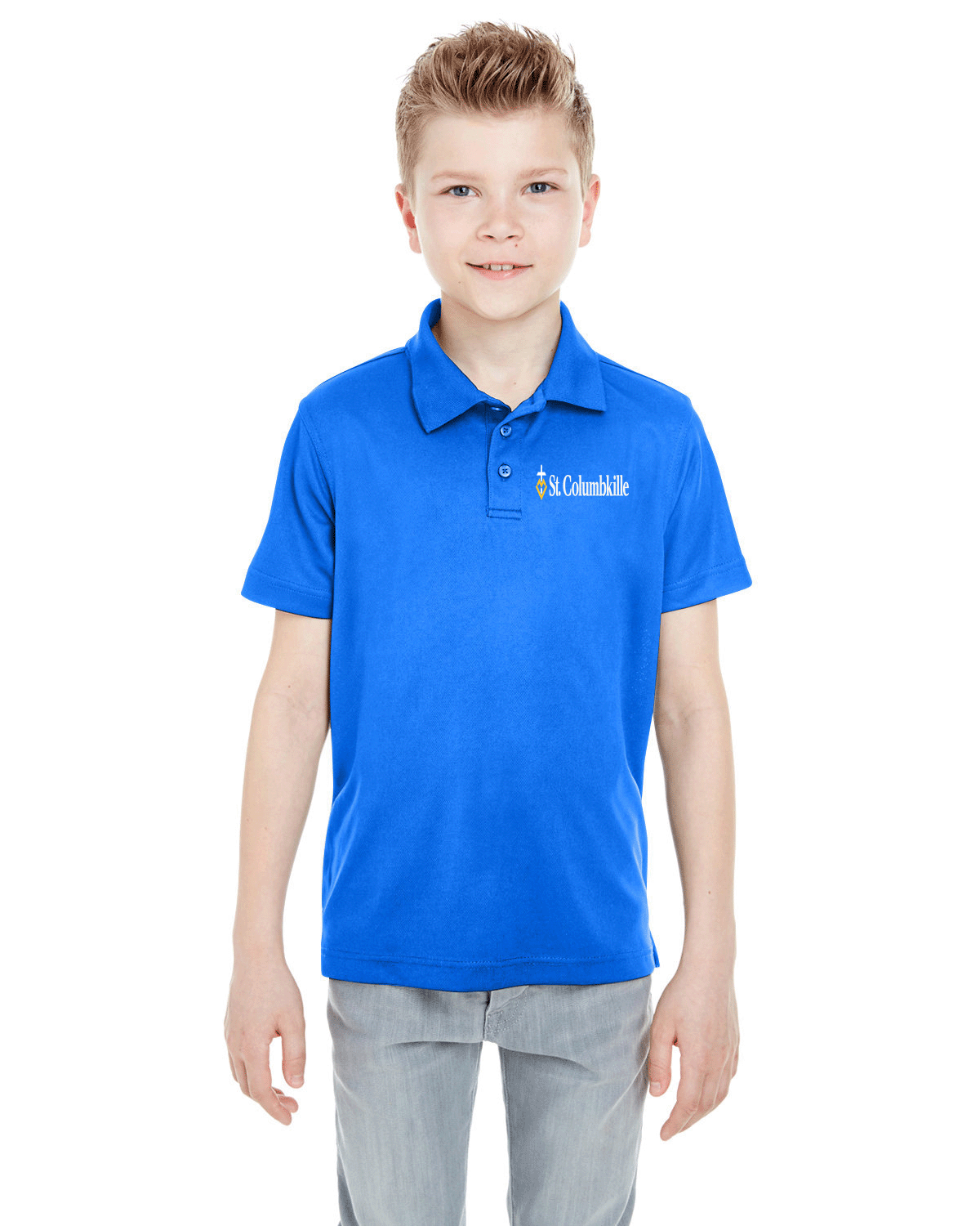 8210Y - ST. COLUMBKILLE - Youth Ultra Club Dri Fit Mesh Polo